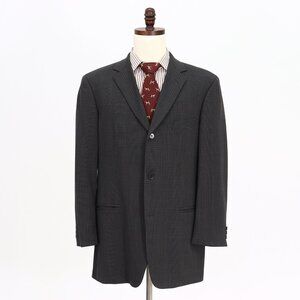 Hugo Boss 44R Green Check 3-Button Sport Coat Blazer Jacket V942